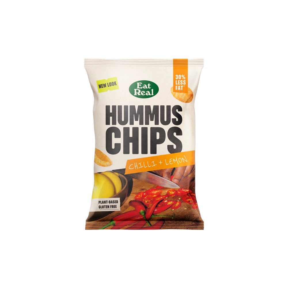 EAT REAL HUMMUS CHIPS CHILLI & LEMON FLAVOUR 110G