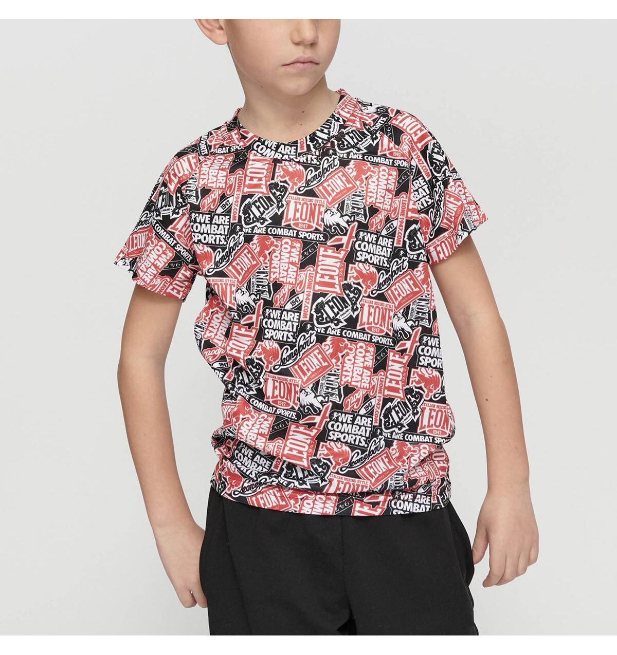 Kids Leone 1947 Patch Workout T-Shirt - Black