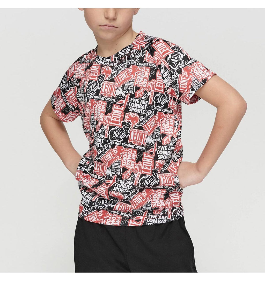 Kids Leone 1947 Patch Workout T-Shirt - Black