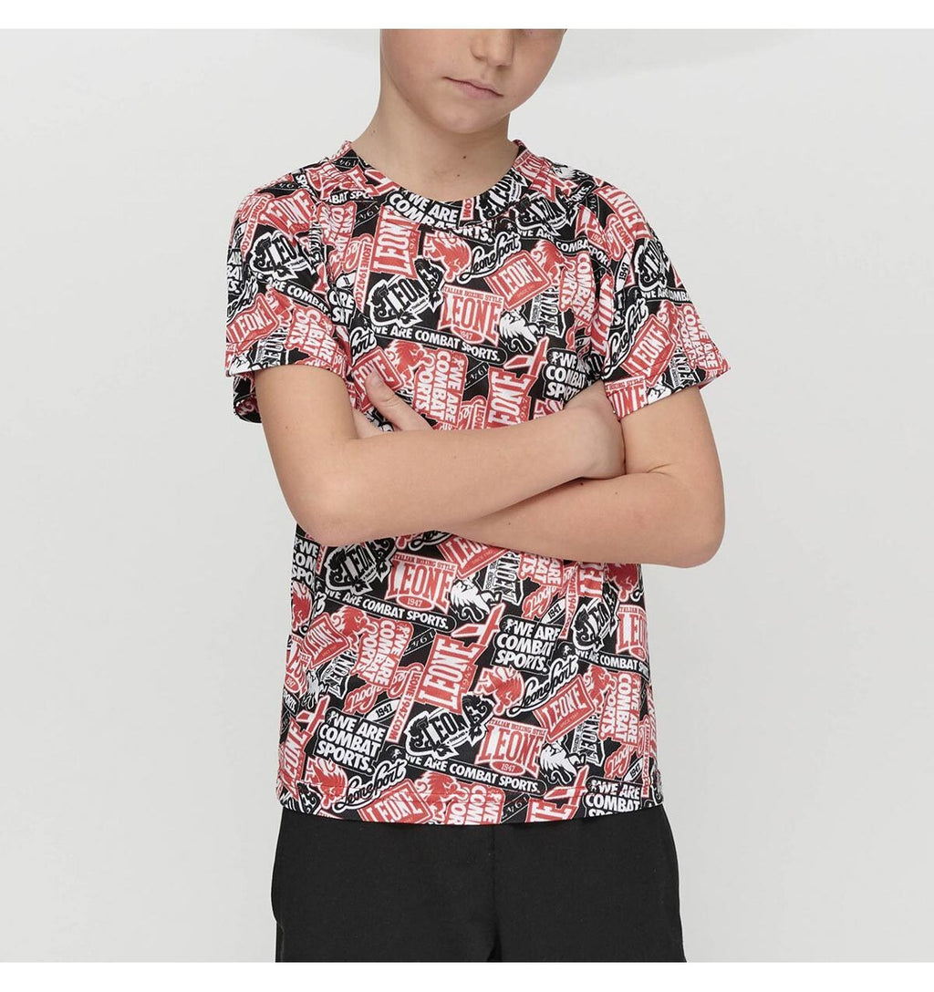 Kids Leone 1947 Patch Workout T-Shirt - Black