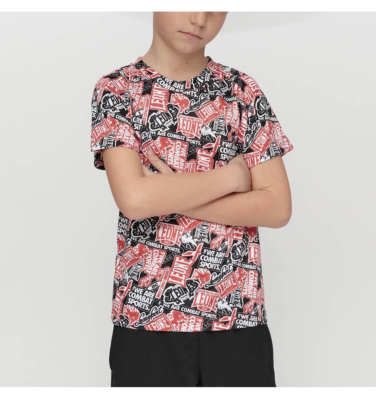 Kids Leone 1947 Patch Workout T-Shirt - Black