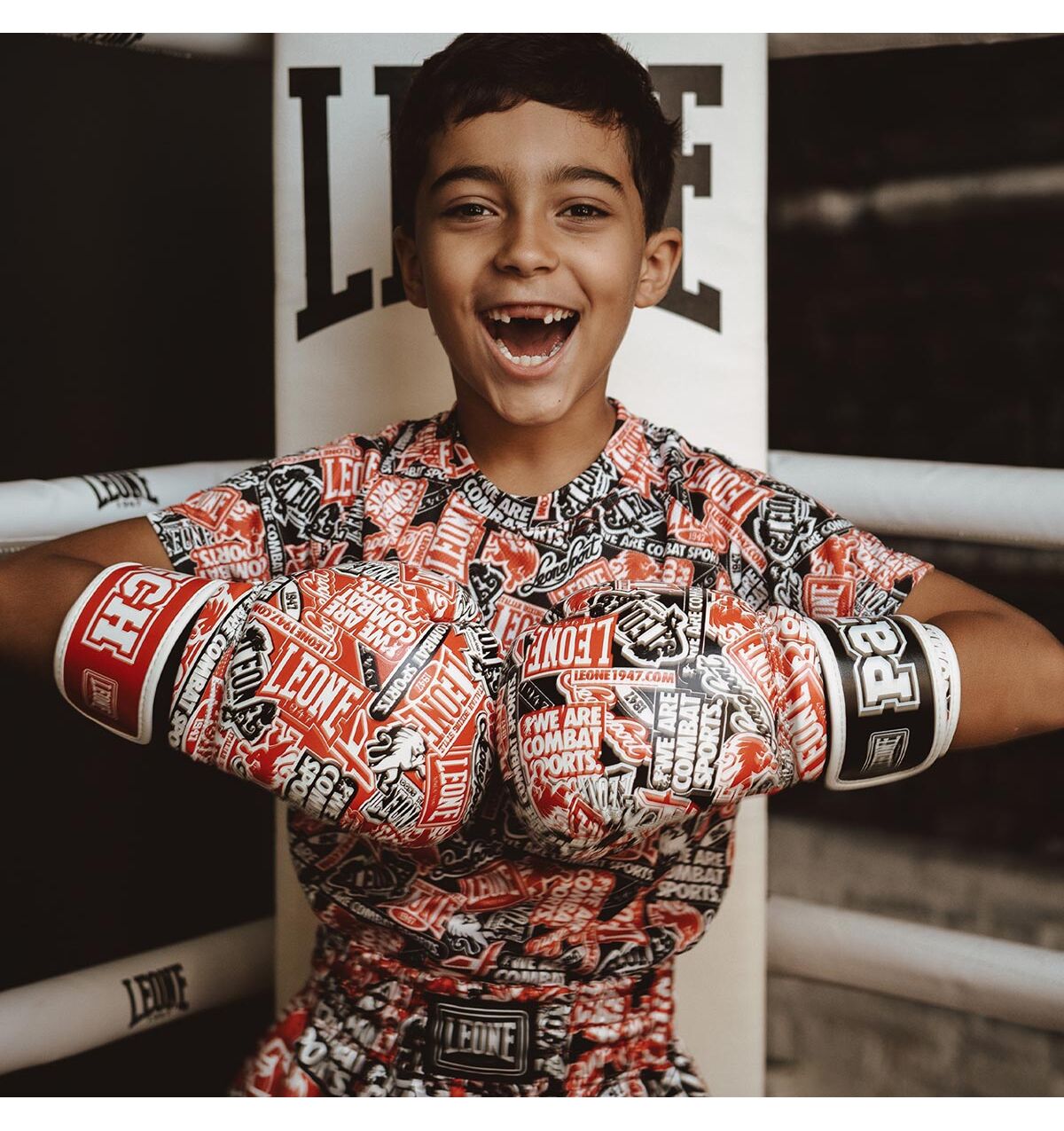 Kids Leone 1947 Patch Workout T-Shirt - Black