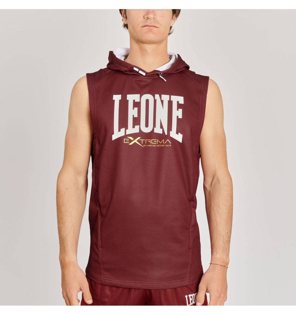 Leone 1947 Logo Sleeveless Sweatshirt ABX110 - Burgundy