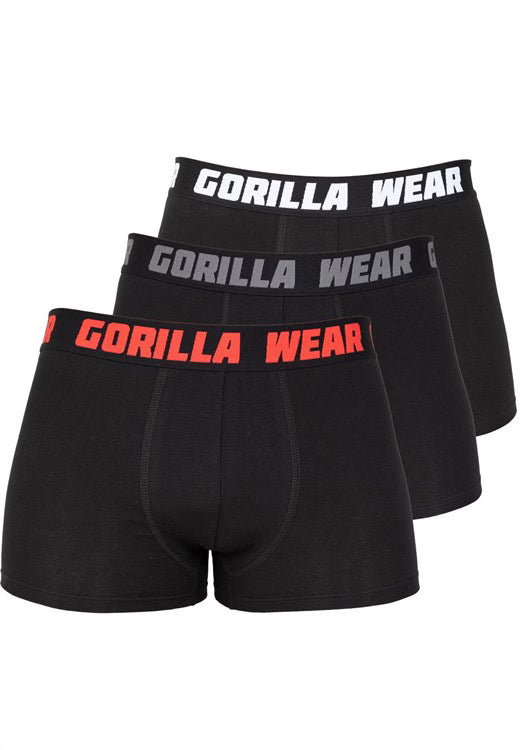 Gorilla Wear Boxershorts 3-Pack - Black - L